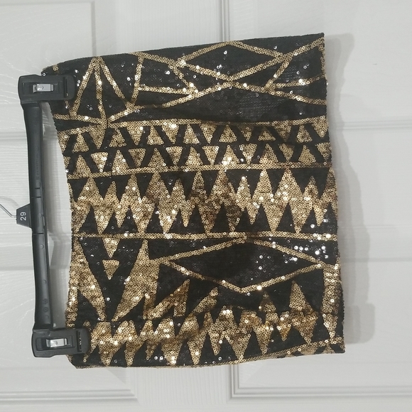 Crystal K Sequin Mini Skirt - Picture 7 of 10